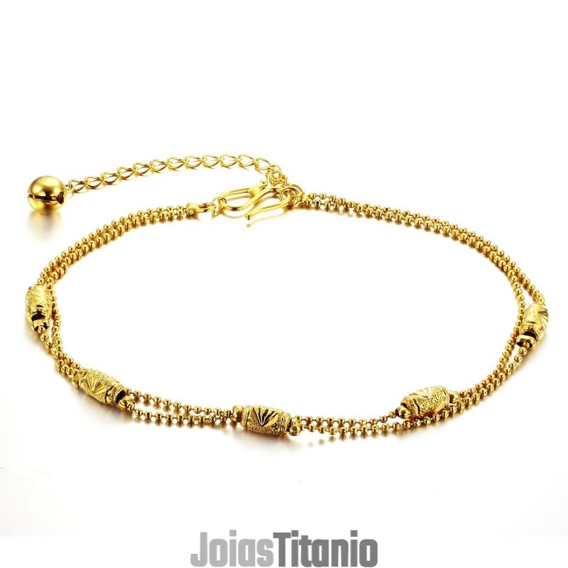 Especificações Completas Tornozeleira Feminina Banhada A Ouro 18K Especificações Completas Tornozeleira Feminina Banhada A Ouro 18K