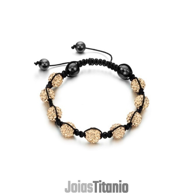 Pulseira De Cristal Feminina Em Formato De Bola Fácil De Usar Pulseira De Cristal Feminina Em Formato De Bola Fácil De Usar