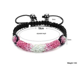 Pulseira De Cristal Em Formato De Bola Feminina Rainha Da Qualidade