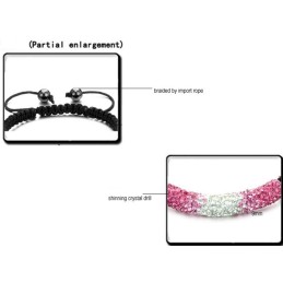 Pulseira De Cristal Em Formato De Bola Feminina Durável Para Uso