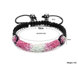 Pulseira De Cristal Em Formato De Bola Feminina Durável Para Uso