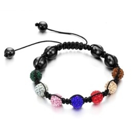 Pulseira De Cristal Em Formato De Bola Feminina Completa Em Especificações