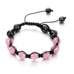 Pulseira De Cristal Em Formato De Bola Feminina Durável Para Uso