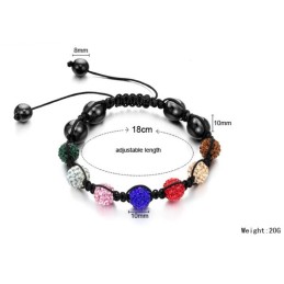 Pulseira De Cristal Em Formato De Bola Feminina Durável Para Uso