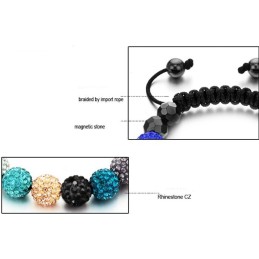 Pulseira De Cristal Feminina Em Formato De Bola Fácil De Usar