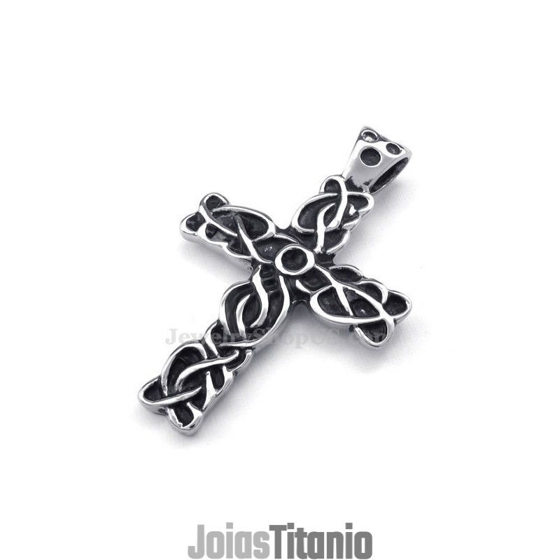 Lindo Colar Masculino Com Pingente De Cruz De Titânio (Corrente Grátis) Lindo Colar Masculino Com Pingente De Cruz De Titânio (Corrente Grátis)