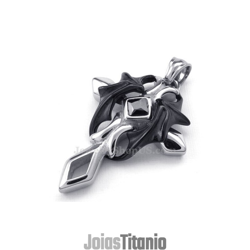 Colar Com Pingente De Titânio The Cross (Corrente Grátis)