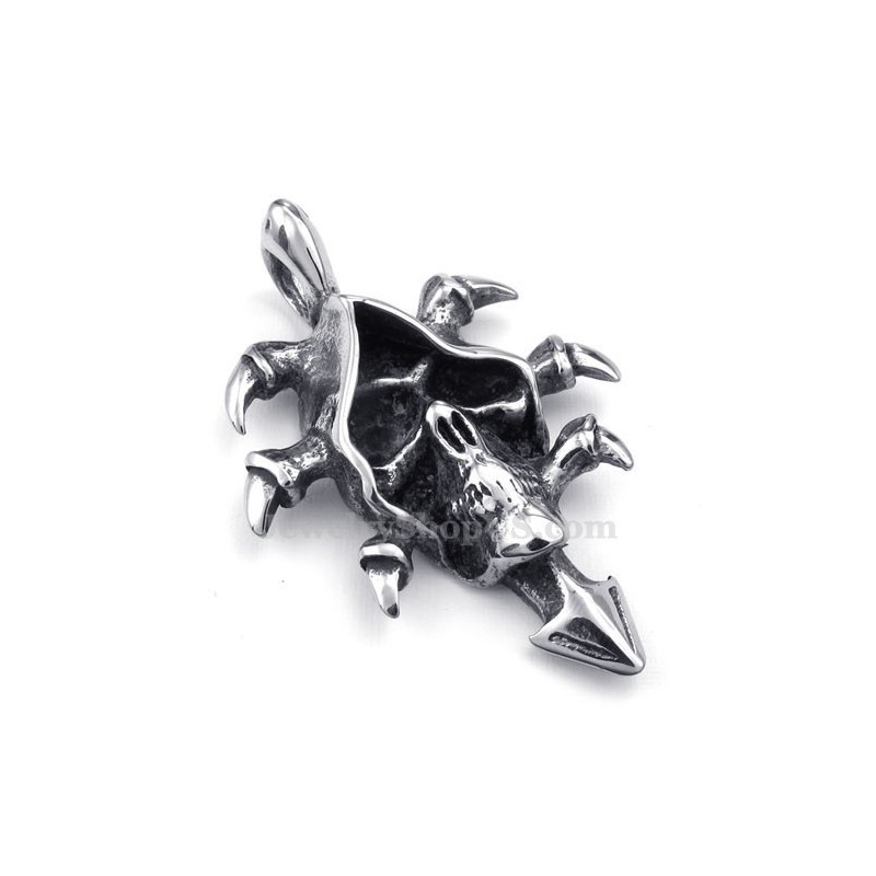 Colar Com Pingente De Caveira De Titânio Deslumbrante (Corrente Grátis) Colar Com Pingente De Caveira De Titânio Deslumbrante (Corrente Grátis)