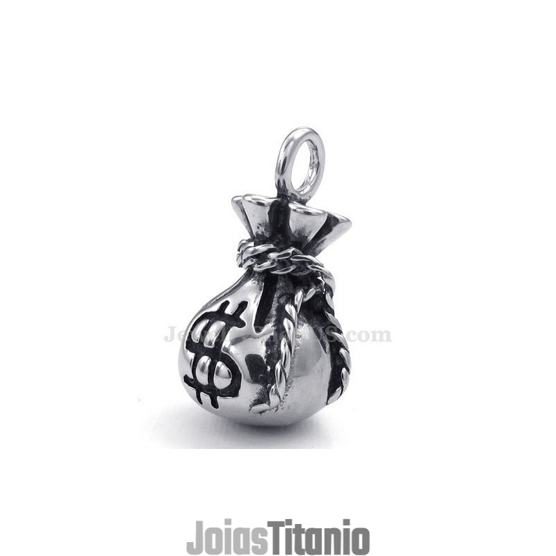 Colar Com Pingente De Carteira E Bolsa De Titânio (Corrente Grátis) Colar Com Pingente De Carteira E Bolsa De Titânio (Corrente Grátis)