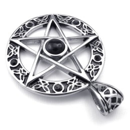 Colar Com Pingente De Estrela De Titânio (Corrente Grátis)