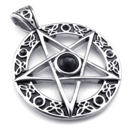 Colar Com Pingente De Estrela De Titânio (Corrente Grátis)