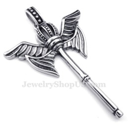 Colar Com Pingente De Cetro De Coroa De Titânio (Corrente Grátis)