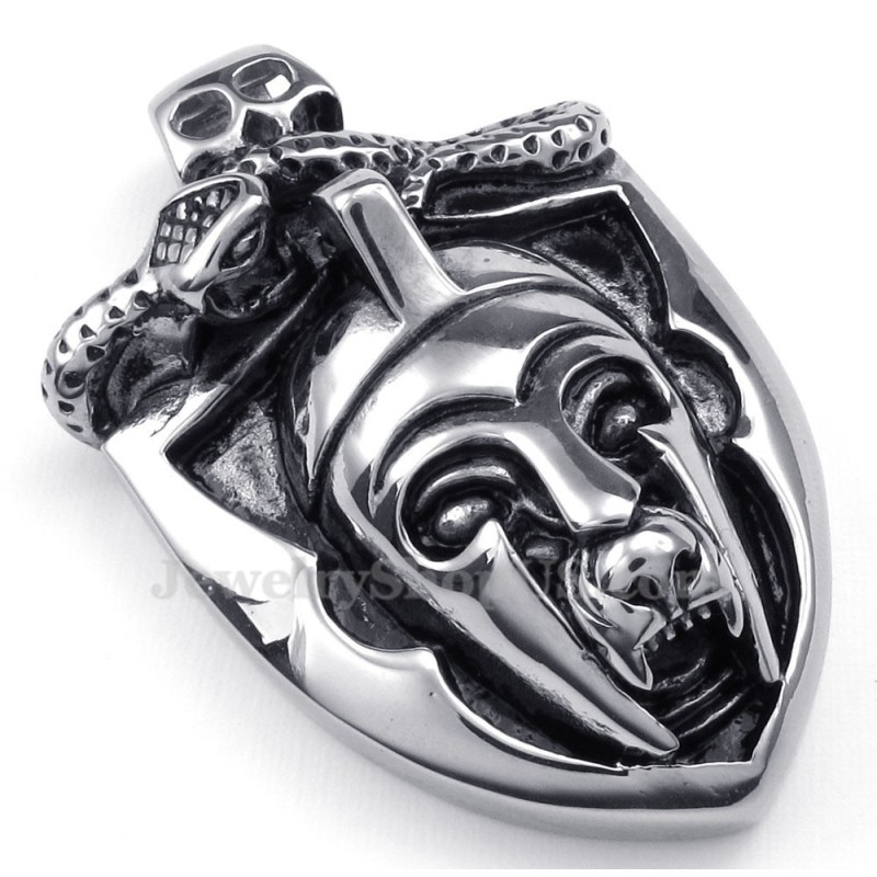 Colar Com Pingente De Máscara De Titânio (Corrente Grátis)