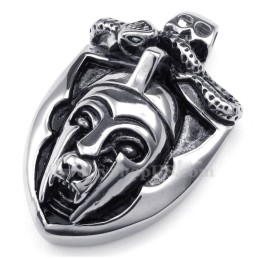 Colar Com Pingente De Máscara De Titânio (Corrente Grátis)