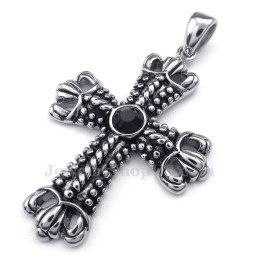 Colar Com Pingente De Cruz De Titânio (Corrente Grátis)