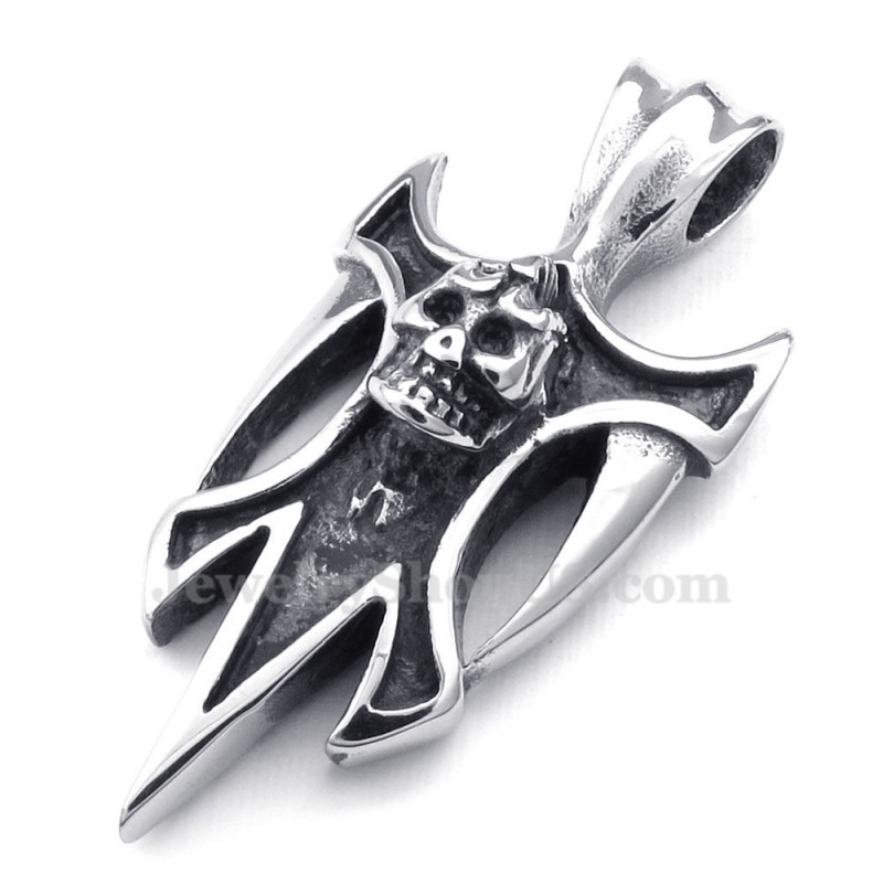 Colar Com Pingente De Caveira De Titânio (Corrente Grátis) Colar Com Pingente De Caveira De Titânio (Corrente Grátis)