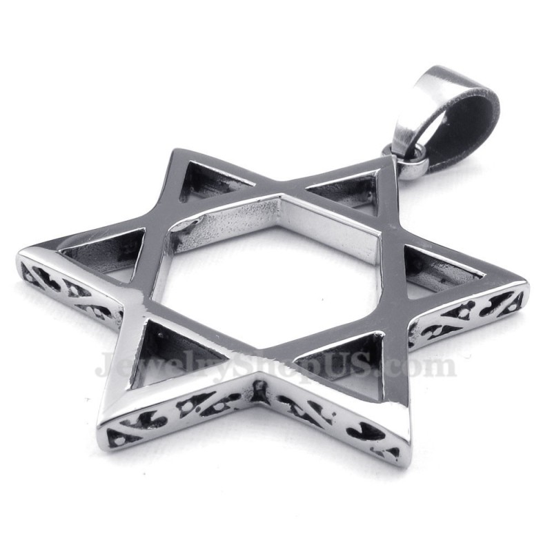 Colar Com Pingente De Titânio Com Personalidade E Estrela Oca (Corrente Grátis)