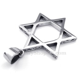 Colar Com Pingente De Titânio Com Personalidade E Estrela Oca (Corrente Grátis)