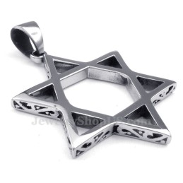 Colar Com Pingente De Titânio Com Personalidade E Estrela Oca (Corrente Grátis)