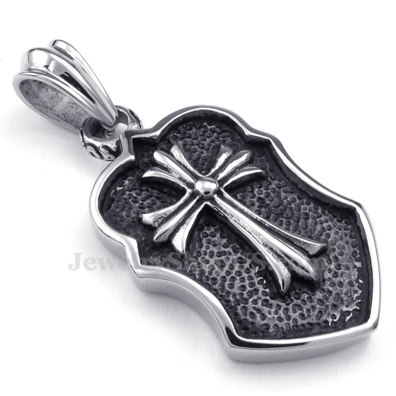 Colar Com Pingente De Cruz De Titânio (Corrente Grátis) Colar Com Pingente De Cruz De Titânio (Corrente Grátis)
