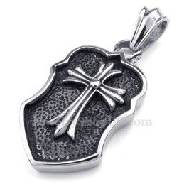 Colar Com Pingente De Cruz De Titânio (Corrente Grátis)