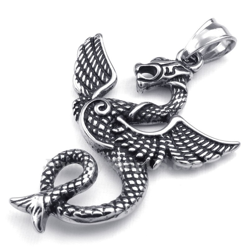 Colar Com Pingente De Pterossauro De Titânio (Corrente Grátis)