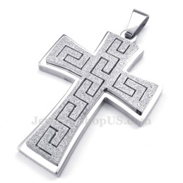 Colar Com Pingente De Cruz De Titânio (Corrente Grátis)