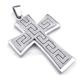Colar Com Pingente De Cruz De Titânio (Corrente Grátis)