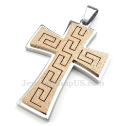 Colar Com Pingente De Cruz De Titânio (Corrente Grátis)