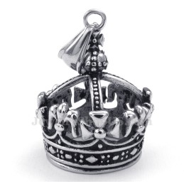 Colar Com Pingente De Titânio Da Coroa Imperial (Corrente Grátis)