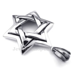 Colar Com Pingente De Estrela De Titânio E Estrela De Davi (Corrente Grátis)