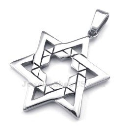 Colar Com Pingente De Estrela Da Sorte Em Titânio (Corrente Grátis)