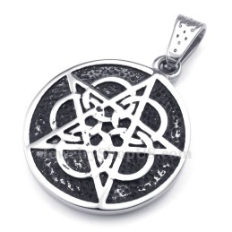 Colar Com Pingente De Estrela De Cinco Pontas De Titânio (Corrente Grátis)