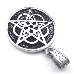 Colar Com Pingente De Estrela De Cinco Pontas De Titânio (Corrente Grátis)