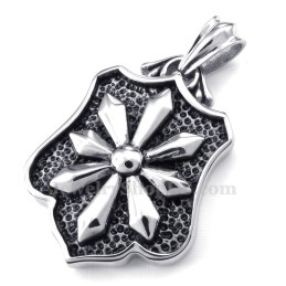 Colar Com Pingente De Flor De Titânio (Corrente Grátis)