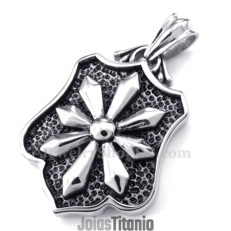 Colar Com Pingente De Flor De Titânio (Corrente Grátis) Colar Com Pingente De Flor De Titânio (Corrente Grátis)