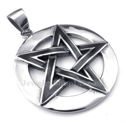 Colar Com Pingente De Estrela De Cinco Pontas Em Titânio (Corrente Grátis)