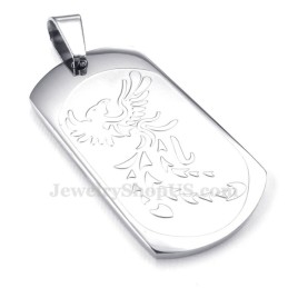 Colar Com Pingente De Cartas De Titânio Phoenix (Corrente Grátis)