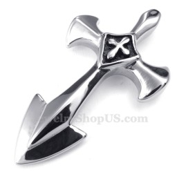 Colar Com Pingente De Cruz De Titânio (Corrente Grátis)