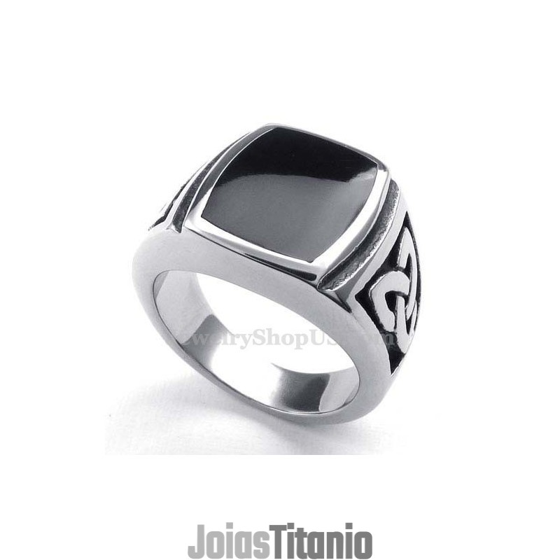 Anel De Titânio Preto Masculino Anel De Titânio Preto Masculino