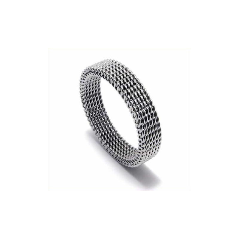 Anel De Titânio Unissex De Malha De 4 Mm Anel De Titânio Unissex De Malha De 4 Mm