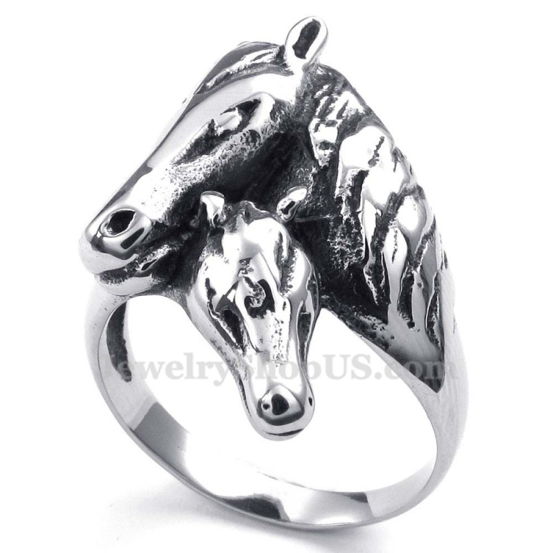 Anel De Cavalo De Titânio