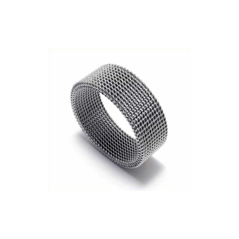 Anel De Titânio Unissex De Malha De 8 Mm Anel De Titânio Unissex De Malha De 8 Mm