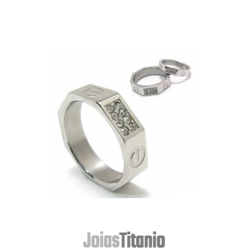 Anel De Corte Com Incrustações De Titânio De 6 Mm E Conjunto De Diamantes Anel De Corte Com Incrustações De Titânio De 6 Mm E Conjunto De Diamantes