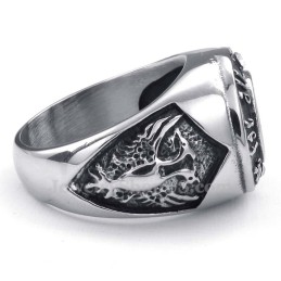 Anel De Titânio Com Zircônia Azul