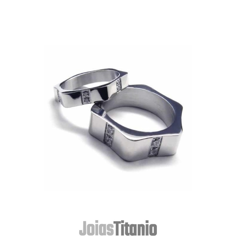 Anel De Corte Com Incrustações De Titânio De 6 Mm E Conjunto De Diamantes