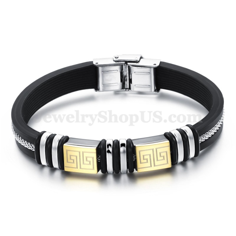 Pulseira Masculina Nova E Elegante De Titânio C932 Pulseira Masculina Nova E Elegante De Titânio C932