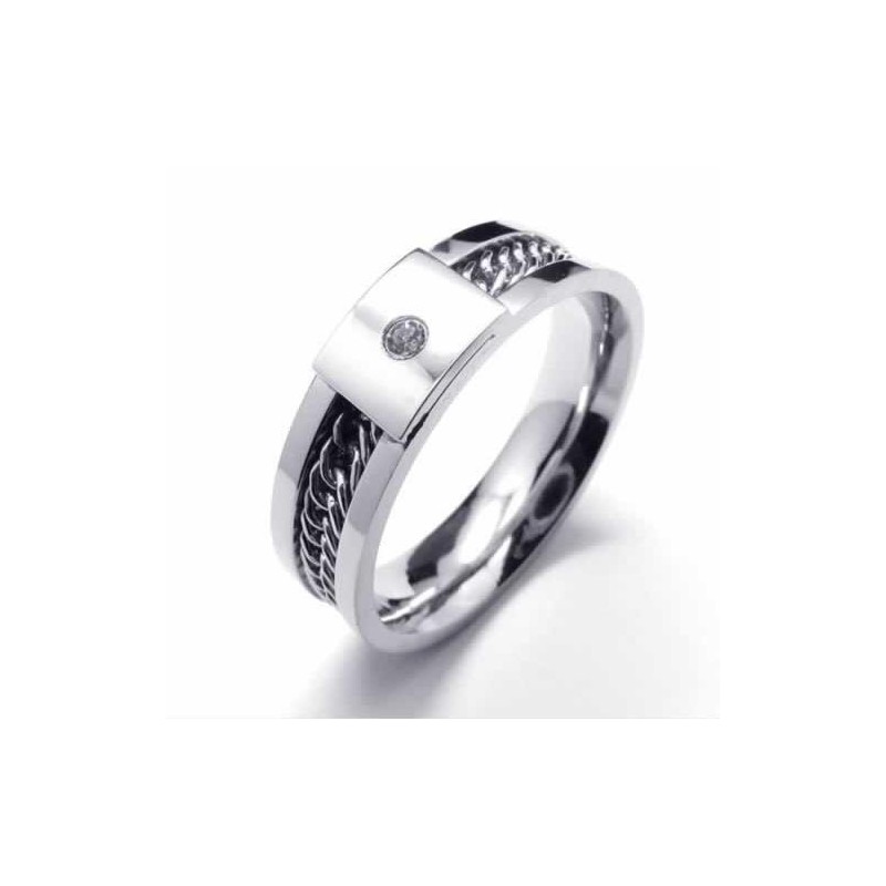 Anel De Corte Com Incrustações De Titânio De 6 Mm E Conjunto De Diamantes