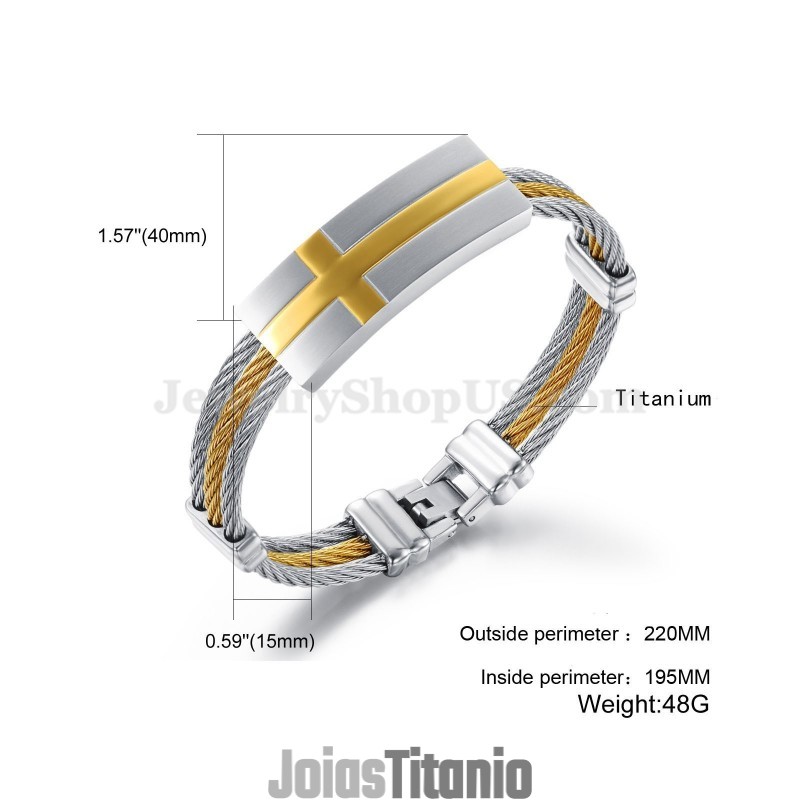 Pulseira De Titânio Masculina Personality C754 Pulseira De Titânio Masculina Personality C754