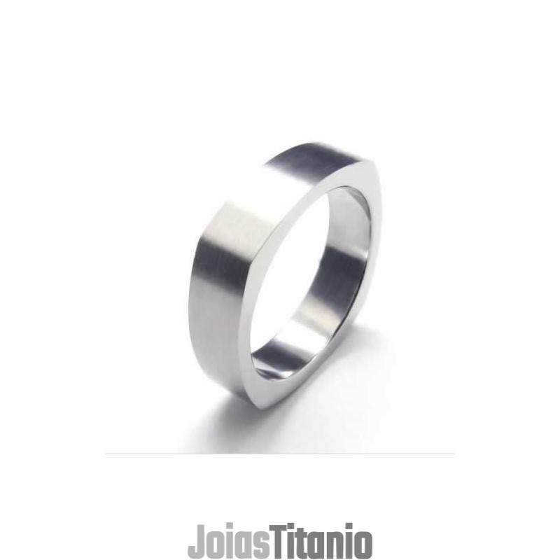 Anel De Titânio Puro Unissex De 5 Mm